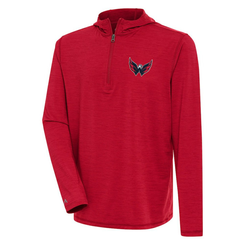 Washington Capitals Antigua Tidy Quarter-Zip Pullover Hoodie