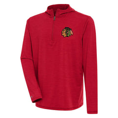 Chicago Blackhawks Antigua Tidy Quarter-Zip Pullover Hoodie