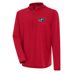 Columbus Blue Jackets Antigua Tidy Quarter-Zip Pullover Hoodie