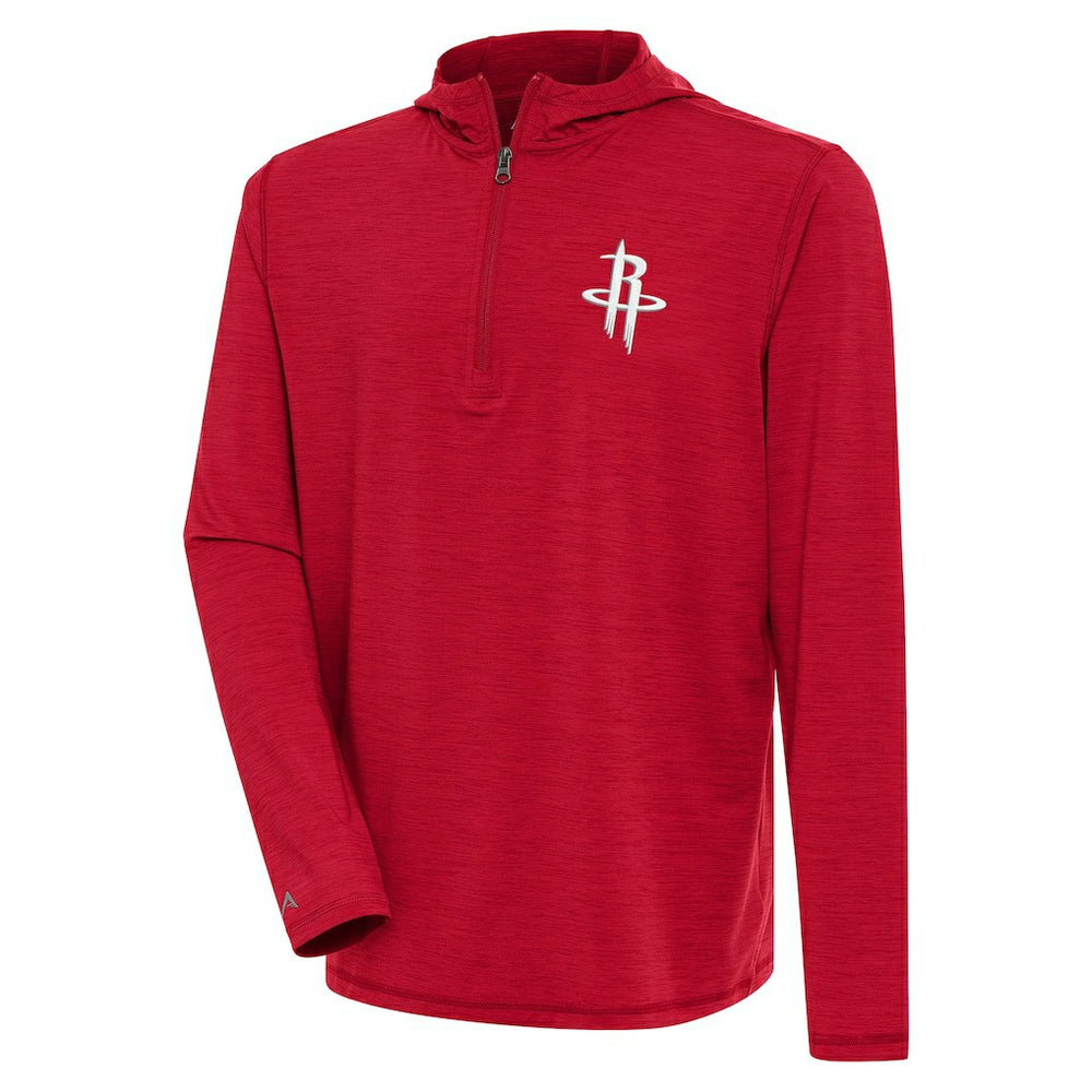 Houston Rockets Antigua Tidy Quarter-Zip Lightweight Pullover Top sale - Heather Red outlet