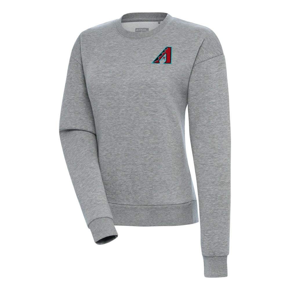 Arizona Diamondbacks Antigua Women's Victory Crewneck Pullover Sweatshirt - Heather Gray