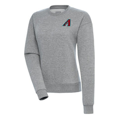 Arizona Diamondbacks Antigua Women's Victory Crewneck Pullover Sweatshirt - Heather Gray