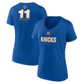 Jalen Brunson New York Knicks Women's Behind The Back Name & Number V-Neck T-Shirt - Royal sale