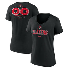 Scoot Henderson Portland Trail Blazers Women's Behind The Back Name & Number V-Neck T-Shirt - Black shop