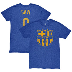 Gavi Barcelona 1863FC Player Name & Number Twisted Tri-Blend Slub T-Shirt / Soccer Outlet
