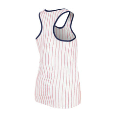 St. Louis Cardinals Women's Sequin Pinstripe Racerback Tank Top - White | New Era