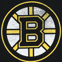 Boston Bruins Profile Women's Plus Size Distressed Printed Name & Number Long Sleeve T-Shirt