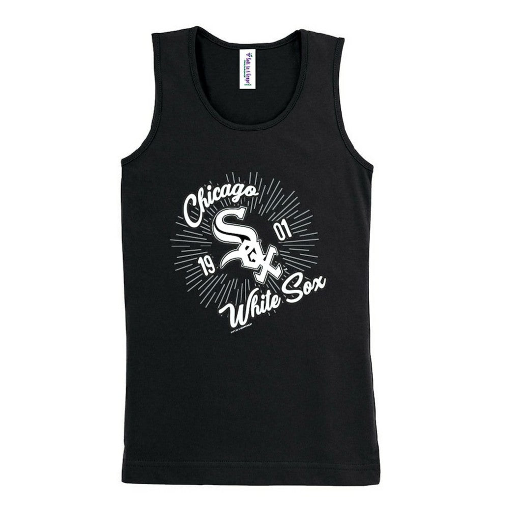 Chicago White Sox Soft as a Grape Girls Youth Tank Top - Black
