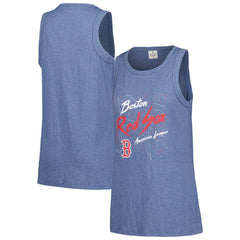 Boston Red Sox Soft as a Grape Women's Gauze High Neck Tank Top - Navy