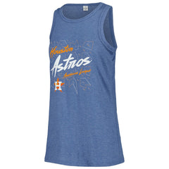 Houston Astros Soft as a Grape Women's Gauze High Neck Tank Top - Navy