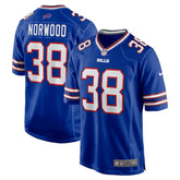 NFL Buffalo Bills Tre Norwood Team Game Jersey