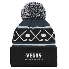 Vegas Golden Knights Preschool Faceoff Cuffed Knit Hat with Pom