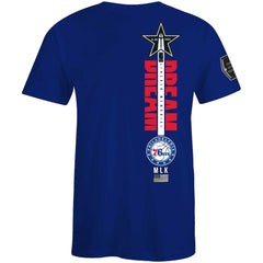 Philadelphia 76ers FISLL x Black History Collection Unisex T-Shirt - Blue for sale