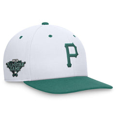 Pittsburgh Pirates Bicoastal Two-Tone Pro Performance Snapback Hat - White/Green | Nike
