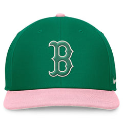 Boston Red Sox Malachite Pro Performance Snapback Hat - Green/Pink | Nike