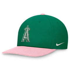 Los Angeles Angels Malachite Pro Performance Snapback Hat - Green/Pink | Nike