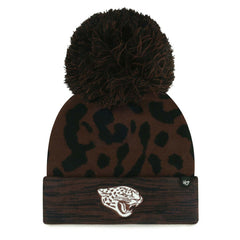 NFL Jacksonville Jaguars '47 Women's Cacao Cuffed Knit Hat with Pom