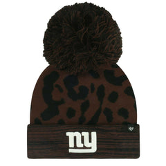 NFL New York Giants '47 Women's Cacao Cuffed Knit Hat with Pom
