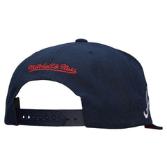 Atlanta Braves Team Tagged Snapback Hat - Navy | Mitchell & Ness