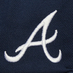 Atlanta Braves Team Tagged Snapback Hat - Navy | Mitchell & Ness