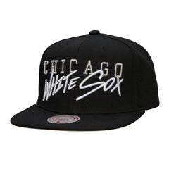 Chicago White Sox Team Tagged Snapback Hat - Black | Mitchell & Ness
