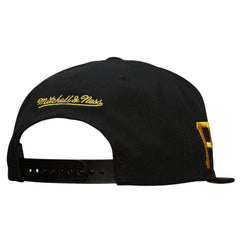 Pittsburgh Pirates Team Tagged Snapback Hat - Black | Mitchell & Ness