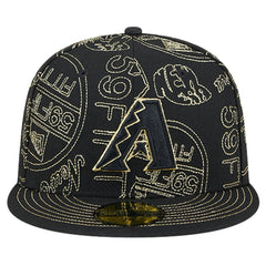 Arizona Diamondbacks 59FIFTY Day Allover Fitted Hat - Black | New Era