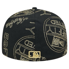 Chicago Cubs 59FIFTY Day Allover Fitted Hat - Black | New Era