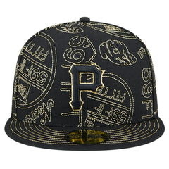 Pittsburgh Pirates 59FIFTY Day Allover Fitted Hat - Black | New Era