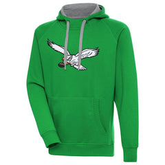 NFL Philadelphia Eagles Antigua Throwback Logo Victory Pullover Hoodie