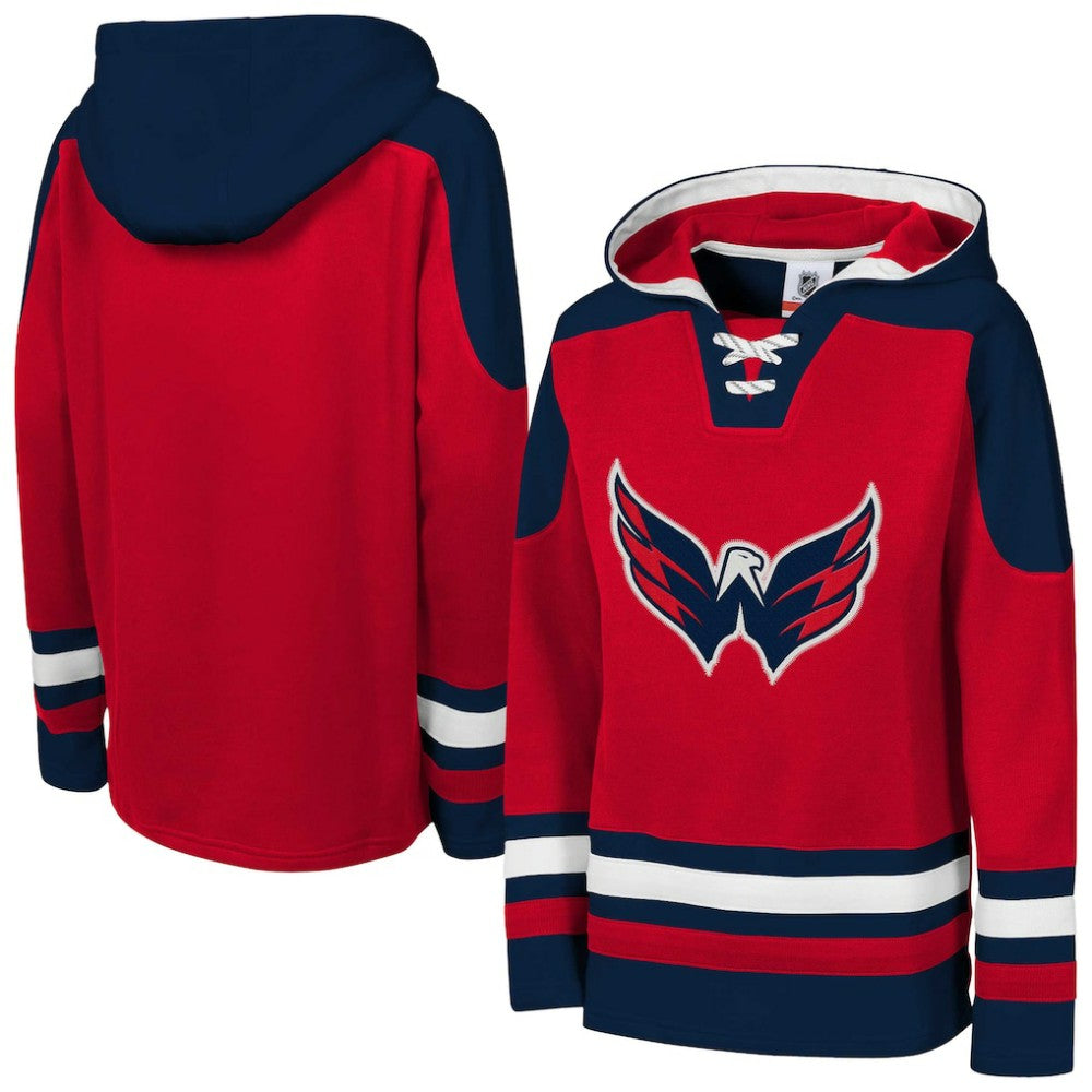 Washington Capitals Youth Ageless Must Have Home V-Neck Pullover Hoodie