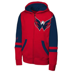 Washington Capitals Youth Face Off Full-Zip Hoodie