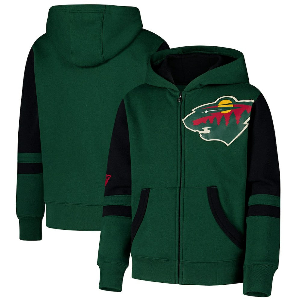 Minnesota Wild Youth Face Off Full-Zip Hoodie