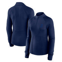 Boston Red Sox Women's Elements Raglan Tri-Blend Quarter-Zip Top - Navy
