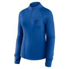 Chicago Cubs Women's Elements Raglan Tri-Blend Quarter-Zip Top - Royal