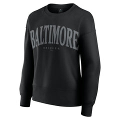 Baltimore Orioles Women's Elements Flow Pullover Sweatshirt - Black