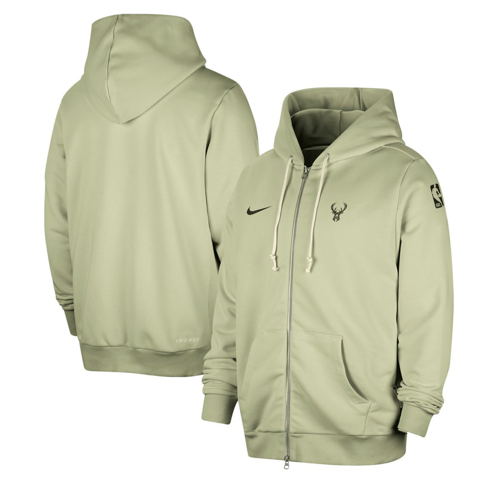 Milwaukee Bucks Authentic Standard Issue Full-Zip Hoodie Jacket - Green | Nike discount