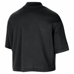 Los Angeles Lakers Women's Courtside Mock Neck Loose Fit Cropped T-Shirt - Black | Nike sale