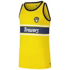 Milwaukee Brewers Jersey Ringer Tank Top - Gold | New Era