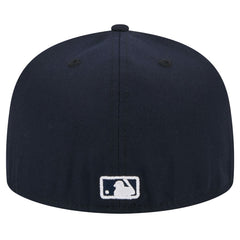 Miami Marlins White Logo 59FIFTY Fitted Hat - Navy | New Era