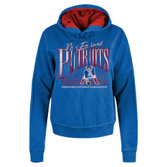 NFL New England Patriots Women's Throwback Boxy Pullover Hoodie