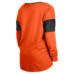 NFL Cincinnati Bengals Women's Lace-Up Notch-Neck Long Sleeve T-Shirt