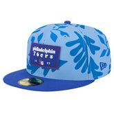 Philadelphia 76ers Palm Fronds 2-Tone 59FIFTY Fitted Hat - Royal | New Era online