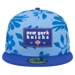 New York Knicks Palm Fronds 2-Tone 59FIFTY Fitted Hat - Blue | New Era outlet