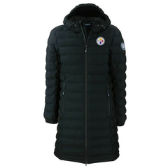 NFL Pittsburgh Steelers Cutter & Buck Women's Mission Ridge Repreve Eco Insulated Long Full-Zip Puffer Jacket