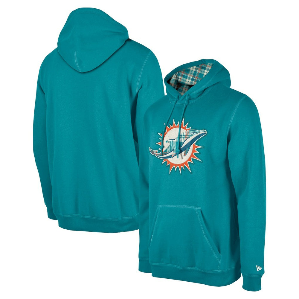 NFL Miami Dolphins 3rd Down Plaid Pullover Hoodie
