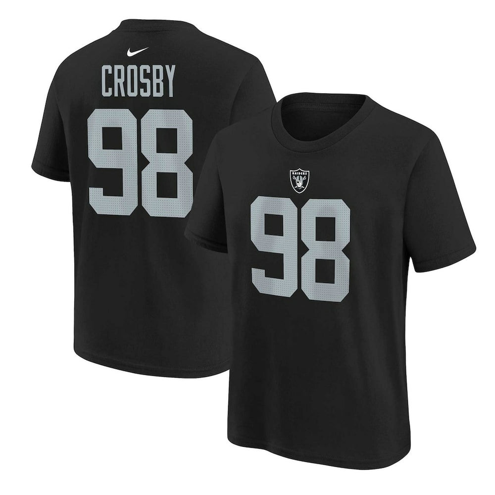 NFL Las Vegas Raiders Maxx Crosby Youth Player Name & Number T-Shirt