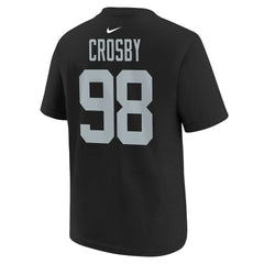 NFL Las Vegas Raiders Maxx Crosby Youth Player Name & Number T-Shirt