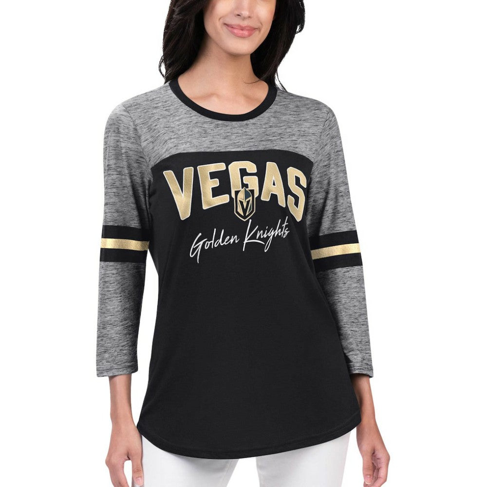Vegas Golden Knights G-III 4Her by Carl Banks Women's Play The Game 3/4-Sleeve T-Shirt