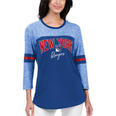 New York Rangers G-III 4Her by Carl Banks Women's Play The Game 3/4-Sleeve T-Shirt